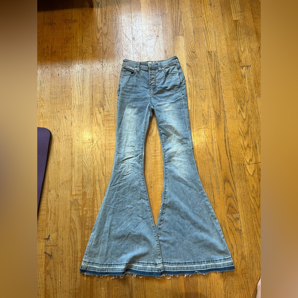 Free people flare high wasted jeans